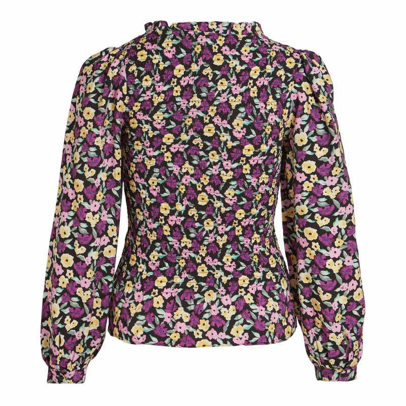 Blouse Smock E Imprim Fleuri Col V Volant Femme Vila Prix