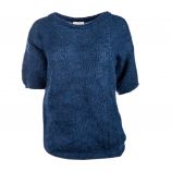 Pull maille côtelée manches courtes femme Sioux AMERICAN VINTAGE marque pas cher prix dégriffés destockage