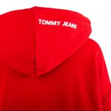 Sweat zippé à capuche rouge Femme TOMMY HILFIGER marque pas cher prix dégriffés destockage