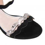 Sandales à talons brides bicolore suédé métallisée Femme MARIAMARE marque pas cher prix dégriffés destockage