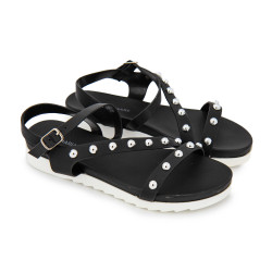 Sandales plates à brides cloutées semelle crantée Femme MARIAMARE marque pas cher prix dégriffés destockage