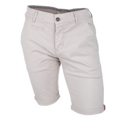 Bermuda chino venili coton stretch popeline revers gansé bouton Homme BLAGGIO marque pas cher prix dégriffés destockage