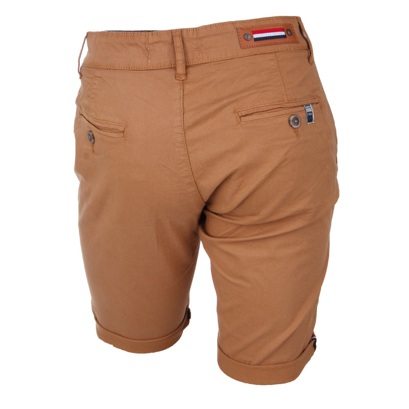 Bermuda chino venili coton stretch popeline revers gansé bouton Homme BLAGGIO marque pas cher prix dégriffés destockage