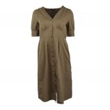 Robe manches courtes coton doux boutonné à rayures Femme VERO MODA marque pas cher prix dégriffés destockage