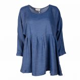 Haut manches longues tunique effet denim léger Femme AMERICAN VINTAGE marque pas cher prix dégriffés destockage