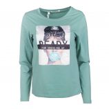 Tee shirt manches longues coton perle Femme CARE OF YOU marque pas cher prix dégriffés destockage