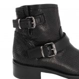 Bottines cuir effet python boucle argent zip Femme MIMMU marque pas cher prix dégriffés destockage
