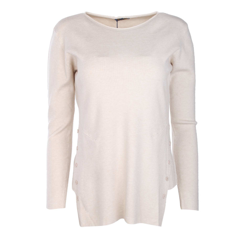 Pull manches longues bouton laine cachemire Femme REAL CASHMERE marque pas cher prix dégriffés destockage