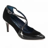 Escarpins bi-matière cuir lanières talons Femme XAVIER DANAUD marque pas cher prix dégriffés destockage