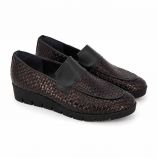 Mocassins compensés cuir tressés wizz Femme XAVIER DANAUD marque pas cher prix dégriffés destockage