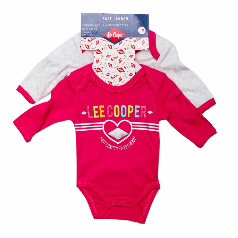 Lot 2 Bodies Manches Longues Coton Bebe Lee Cooper A Prix Degriffe