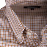 Chemise carreaux droite manches longues Homme TED LAPIDUS marque pas cher prix dégriffés destockage
