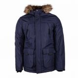 Parka multipoches à capuche à fourrure Homme JACK AND JONES marque pas cher prix dégriffés destockage