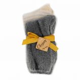 Lot de 2 paires de chaussettes fluffy Cheriane Femme CHEVIGNON marque pas cher prix dégriffés destockage