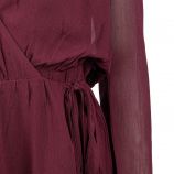 Robe portefeuille avec manches transparentes bordeaux Femme AMERICAN VINTAGE marque pas cher prix dégriffés destockage