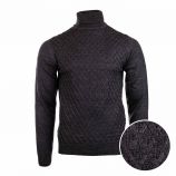 Pull manches longues maille fantaisie col roulé Homme TORRENTE