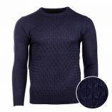 Pull manches longues torsades fantaisie col rond Homme TORRENTE