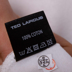 Tee shirt coton manches courtes col rond Homme TED LAPIDUS marque pas cher prix dégriffés destockage