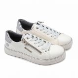 Baskets basses blanches Femme DOCKERS BY GERLI marque pas cher prix dégriffés destockage