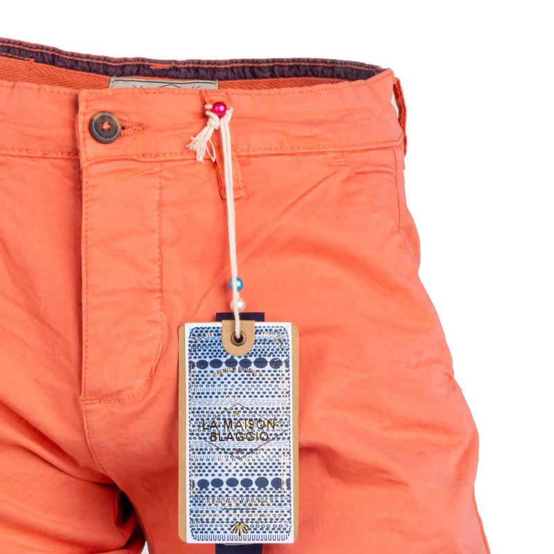 Bermuda chino venili coton stretch popeline revers gansé bouton Homme BLAGGIO marque pas cher prix dégriffés destockage Bermuda chino venili coton stretch popeline revers gansé bouton Homme BLAGGIO marque pas cher prix dégriffés destockage