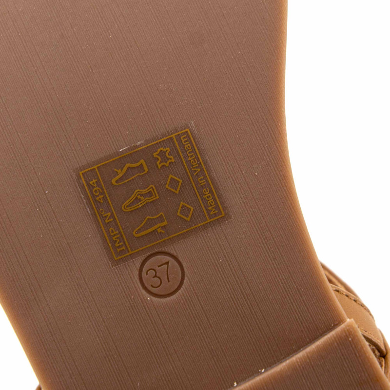 Sandales hautes cuir léger clouté Coralie Femme LES TROPEZIENNES PAR M.BELARBI marque pas cher prix dégriffés destockage