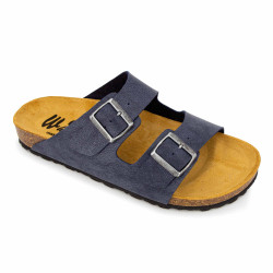 Mules cuir toile légère double bride homme WHY LAND marque pas cher prix dégriffés destockage