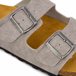 Mules cuir toile légère double bride homme WHY LAND marque pas cher prix dégriffés destockage Mules cuir toile légère double bride homme WHY LAND marque pas cher prix dégriffés destockage