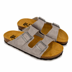 Mules cuir toile légère double bride homme WHY LAND marque pas cher prix dégriffés destockage Mules cuir toile légère double bride homme WHY LAND marque pas cher prix dégriffés destockage