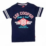 Tee shirt manches courtes col rond coton Enfant LEE COOPER marque pas cher prix dégriffés destockage