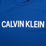 Tee shirt ml bleu Enfant CALVIN KLEIN marque pas cher prix dégriffés destockage