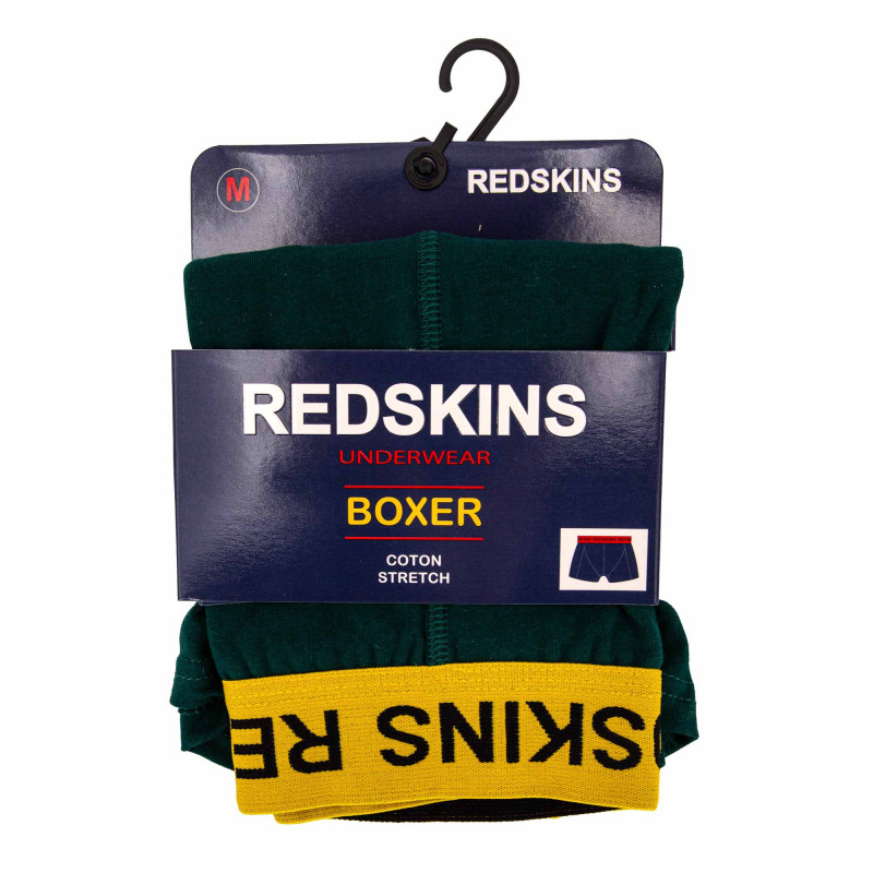 Boxer uni coton stretch Branco Homme REDSKINS marque pas cher prix dégriffés destockage