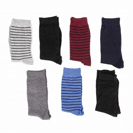 Lot de 7 paires de chaussettes coton doux Homme REDSKINS marque pas cher prix dégriffés destockage