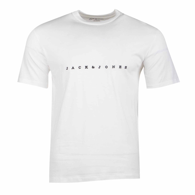 Tee shirt basique manches courtes coton Homme JACK & JONES marque pas cher prix dégriffés destockage