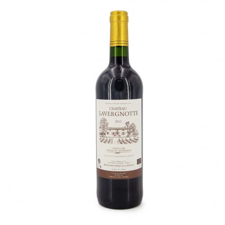 Vin rouge AOP Côtes de Bordeaux Castillon BIO 2012 75cl CHÂTEAU LAVERGNOTTE marque pas cher prix dégriffés destockage