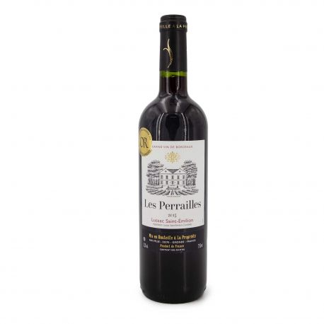 Vin rouge AOC Lussac Saint Emilion 2015 Médaille Or 75cl LES PERRAILLES marque pas cher prix dégriffés destockage
