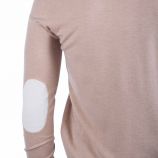 Pull laine cachemire col zip coudières Homme REAL CASHMERE marque pas cher prix dégriffés destockage