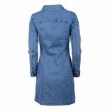 Robe en jean zippée manches longues stretch Femme NOISY MAY marque pas cher prix dégriffés destockage