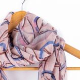 Foulard à motifs coton 90x180 cm Femme MANOUKIAN marque pas cher prix dégriffés destockage