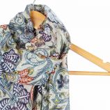 Foulard imprimé floral coton 90x180 cm Femme MANOUKIAN marque pas cher prix dégriffés destockage