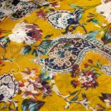 Foulard floral coton 90x180 cm Femme MANOUKIAN marque pas cher prix dégriffés destockage