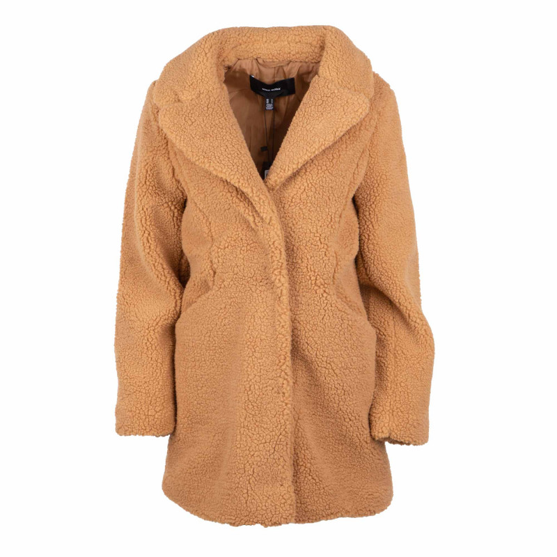 Manteau mi-long fausse fourrure col à revers Femme VERO MODA marque pas cher prix dégriffés destockage