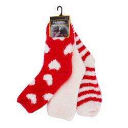 Lot de 3 cosy chaussettes clodette Femme LES PETITES...PARIS marque pas cher prix dégriffés destockage Lot de 3 cosy chaussettes clodette Femme LES PETITES...PARIS marque pas cher prix dégriffés destockage