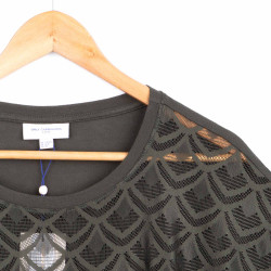 Tee shirt manches courtes col rond dentelle Femme ONLY marque pas cher prix dégriffés destockage Tee shirt manches courtes col rond dentelle Femme ONLY marque pas cher prix dégriffés destockage