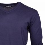 Pull manches longues col v 70% cachemire celestino Homme TED LAPIDUS marque pas cher prix dégriffés destockage
