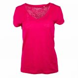 Tee shirt 100% Lin manches courtes col V Femme BEST MOUNTAIN