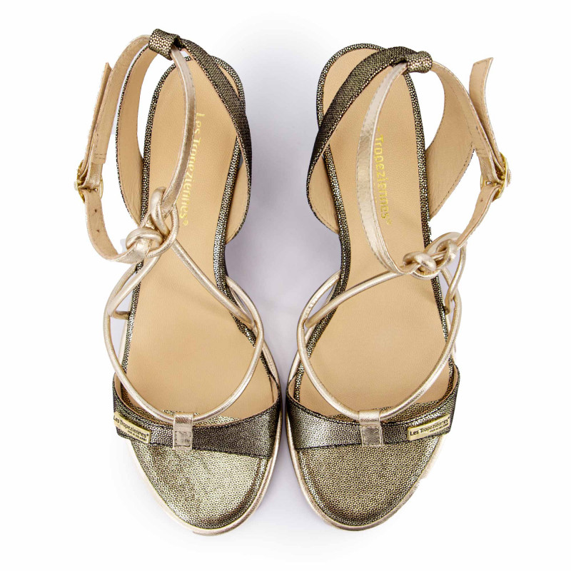 Sandales à talons bride irisée Lilonbuc Femme LES TROPEZIENNES PAR M.BELARBI marque pas cher prix dégriffés destockage