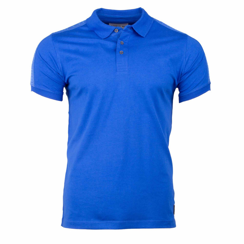 Polo manches courtes coton doux bande logo épaule ballabile Homme CERRUTI marque pas cher prix dégriffés destockage Polo manches courtes coton doux bande logo épaule ballabile Homme CERRUTI marque pas cher prix dégriffés destockage