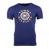 Tee shirt manches courtes logo poitrine Homme TOMMY HILFIGER marque pas cher prix dégriffés destockage
