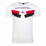 Tee shirt manches courtes tricolore logo Homme JUST EMPORIO