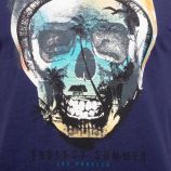 Tee shirt manches courtes imprimé tête de mort stylisé Madisson Homme BLAGGIO marque pas cher prix dégriffés destockage